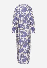 Born2be - Biało-Fioletowa Sukienka Szmizjerka Zapinana na Guziki z Falbanką Lavernia. Okazja: na co dzień, na randkę. Typ kołnierza: dekolt w kształcie V, kołnierz z falbankami. Kolor: biały. Materiał: materiał, wiskoza, jeans, tkanina. Długość rękawa: długi rękaw. Sezon: lato. Typ sukienki: szmizjerki. Styl: klasyczny, casual, elegancki #5