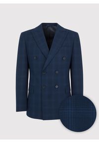 Pako Lorente - PAKO LORENTE – Dwurzędowa marynarka garniturowa w kratę. Okazja: na spotkanie biznesowe. Materiał: wiskoza. Styl: biznesowy #6