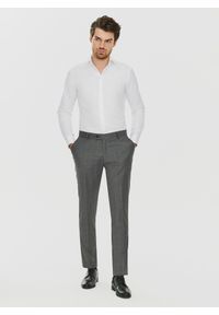 Pako Lorente - PAKO LORENTE – Ciemnaszare spodnie garniturowe w drobną kratę. Materiał: poliester, wełna, lycra. Styl: elegancki