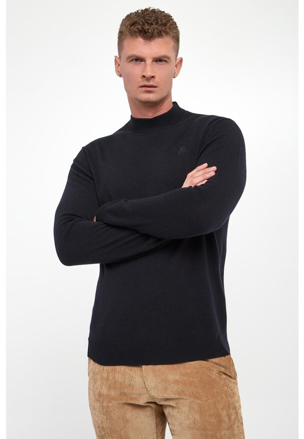Karl Lagerfeld - Sweter męski wełniany KARL LAGERFELD. Materiał: wełna