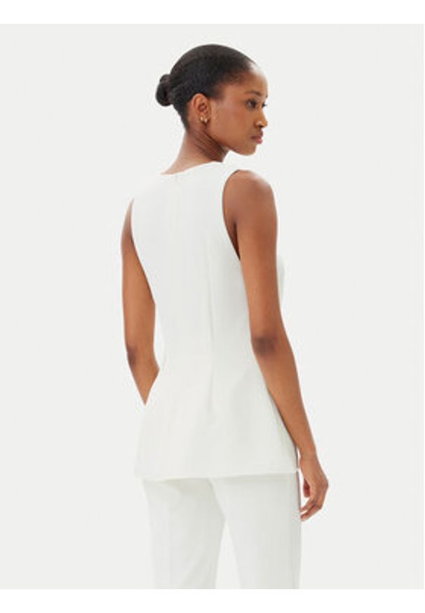 French Connection Bluzka 72YDD 10 Écru Regular Fit. Materiał: syntetyk