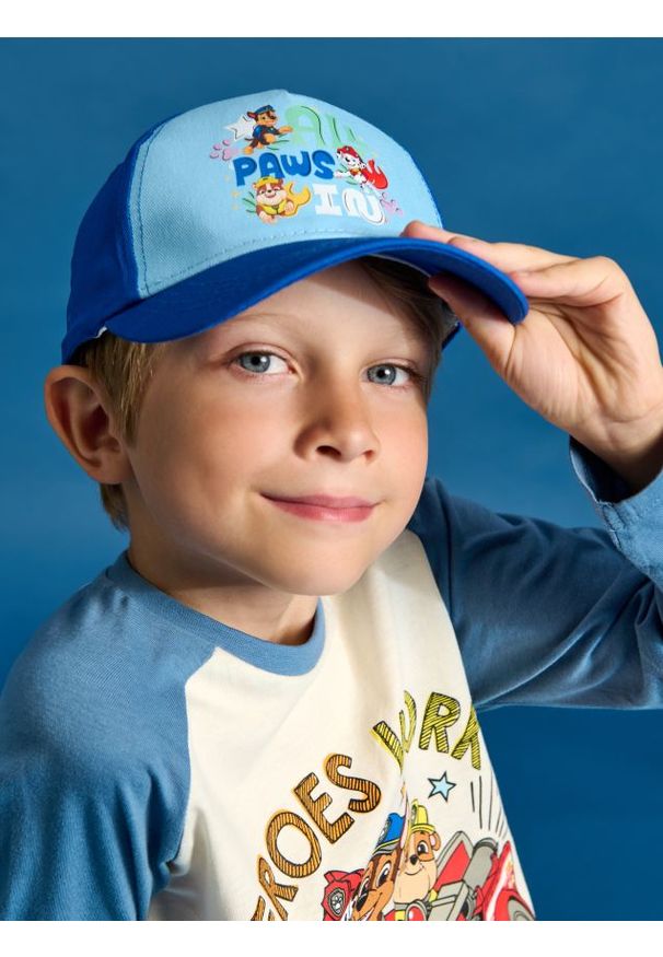 Sinsay - Czapka z daszkiem Psi Patrol - niebieski. Kolor: niebieski. Wzór: nadruk