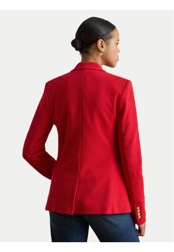 Lauren Ralph Lauren - LAUREN RALPH LAUREN Marynarka 200797305030 Czerwony Slim Fit. Kolor: czerwony. Materiał: bawełna