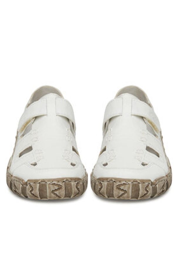 Rieker Półbuty L0362-80 Biały. Kolor: biały. Materiał: skóra