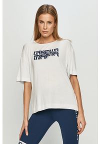 LABELLAMAFIA - LaBellaMafia - T-shirt. Kolor: biały. Wzór: nadruk #1
