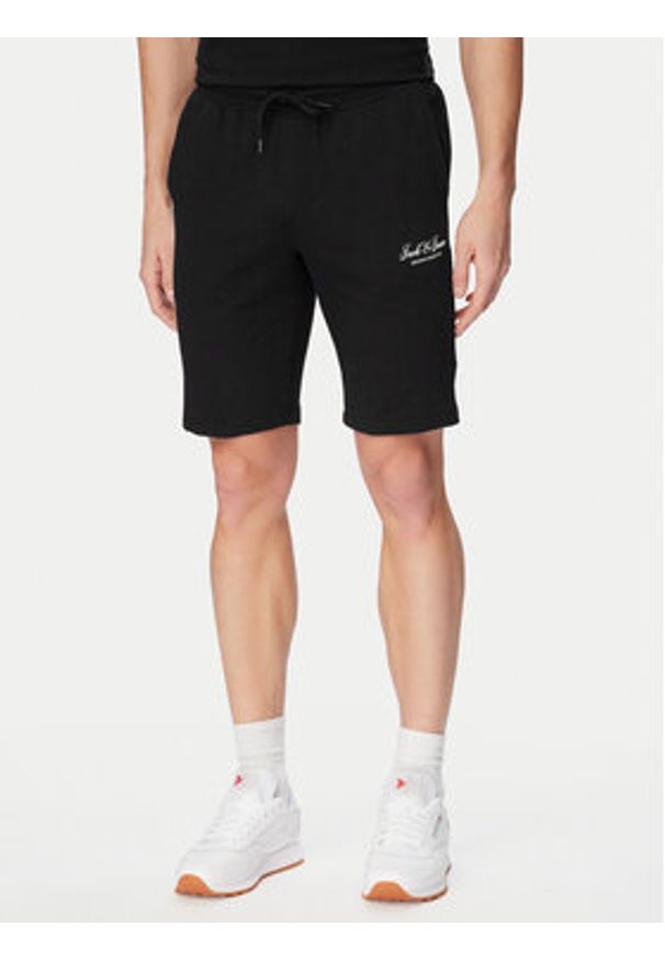 Jack & Jones Komplet t-shirt i spodenki Archive 12297642 Czarny Relaxed Fit. Kolor: czarny. Materiał: bawełna