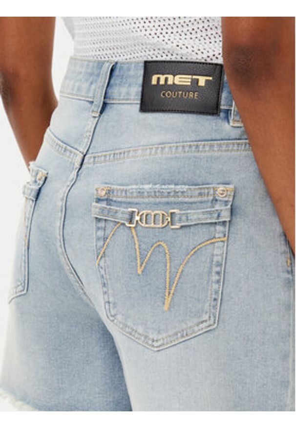 MET Szorty jeansowe M10 133SH Niebieski Regular Fit. Kolor: niebieski. Materiał: bawełna