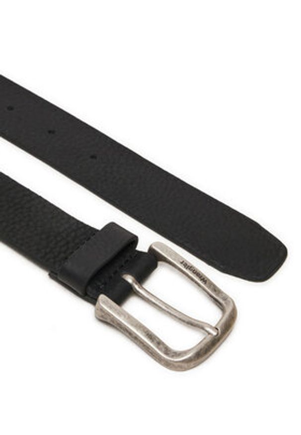 Wrangler Pasek Męski Full Grain 112358071 Czarny. Kolor: czarny. Materiał: skóra
