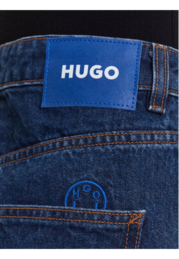 Hugo - HUGO Jeansy Leni_B 50534157 Granatowy Loose Fit. Kolor: niebieski
