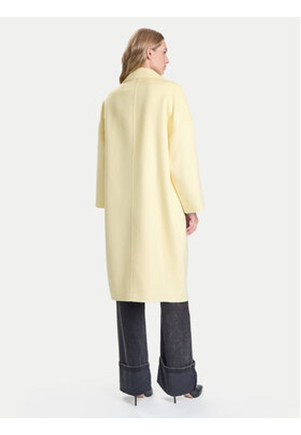 ViCOLO Płaszcz wełniany TF0003 Żółty Regular Fit. Kolor: żółty. Materiał: syntetyk