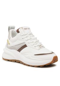 Sneakersy Replay GWS4V.000.C0008T White Brown 0064. Kolor: biały. Materiał: materiał #1