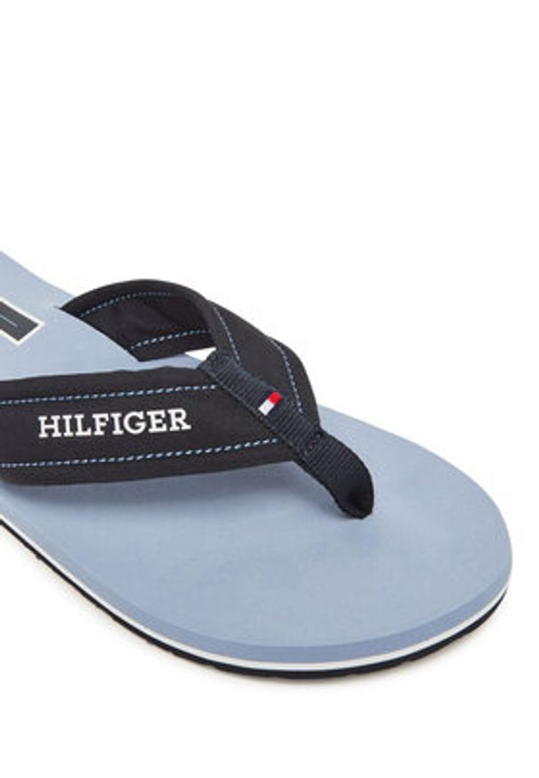 TOMMY HILFIGER - Tommy Hilfiger Japonki Hilfiger H Padded Beach Sandal FM0FM05536 Granatowy. Kolor: niebieski. Materiał: materiał