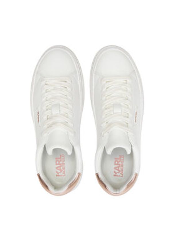 Karl Lagerfeld - KARL LAGERFELD Sneakersy KL63420 Biały. Kolor: biały. Materiał: skóra
