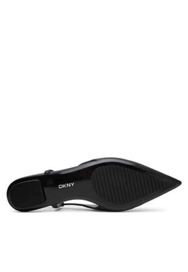 DKNY Baleriny K1524221 Czarny. Kolor: czarny. Materiał: skóra