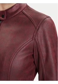 Desigual Kurtka z imitacji skóry Basic 25WWEW43 Bordowy Regular Fit. Kolor: czerwony. Materiał: skóra #6