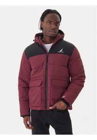 Nautica Kurtka zimowa Pocatello FZ Coat N1T04061 Bordowy Regular Fit. Kolor: czerwony. Materiał: syntetyk. Sezon: zima