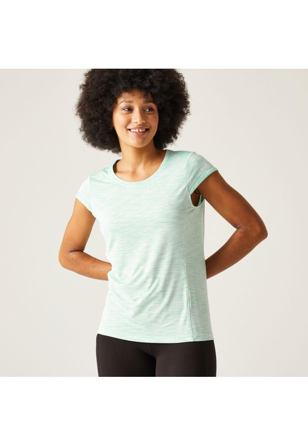 Regatta - Hyperdimension II damska koszulka. Kolor: zielony. Materiał: poliester, elastan. Sport: turystyka piesza