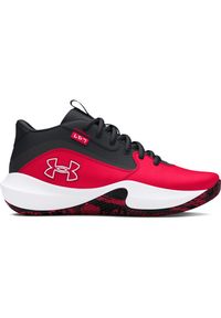 Dziecięce buty halowe Under Armour Grade School Lockdown 7. Kolor: wielokolorowy, biały, czerwony. Szerokość cholewki: normalna. Sport: koszykówka #1