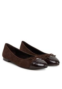 Tory Burch Baleriny Cap-Toe Ballet 169866 Brązowy. Kolor: brązowy. Materiał: skóra #5
