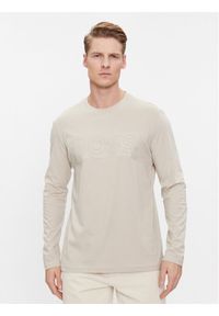 BOSS - Boss Longsleeve Togn 1 50506345 Beżowy Regular Fit. Kolor: beżowy. Materiał: bawełna. Długość rękawa: długi rękaw