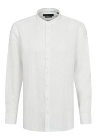 Bugatti Koszula 9550-78900C Biały Casual Fit. Okazja: na co dzień. Kolor: biały. Materiał: len. Styl: casual #8