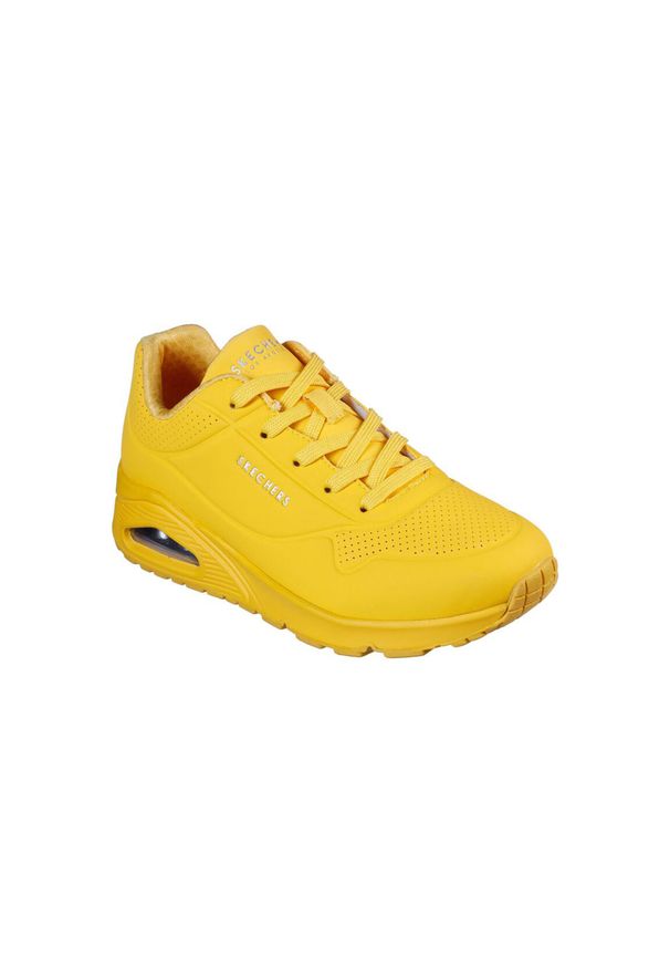 skechers - Buty sportowe Sneakersy damskie, Uno-Stand on Air. Kolor: żółty. Sport: turystyka piesza