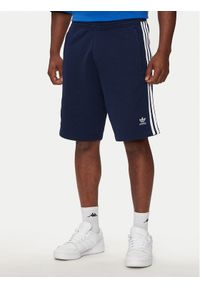 Adidas - adidas Szorty sportowe adicolor 3-Stripes IM9424 Granatowy Regular Fit. Kolor: niebieski. Materiał: bawełna. Styl: sportowy #1