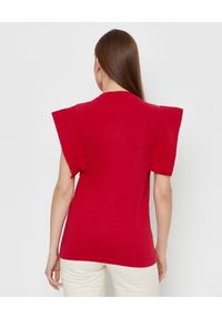 ISABEL MARANT - Czerwony t-shirt Zelipa. Kolor: czerwony. Materiał: bawełna #4