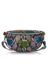 PAOLO PERUZZI - Skórzana saszetka nerka damska Paolo Peruzzi Z-15-L. Wzór: nadruk, kolorowy. Materiał: skórzane #1