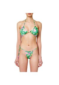 SUNDEK - Dół od bikini Sundek High Leg. Kolor: zielony. Materiał: poliamid, elastan