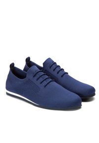 Kazar - Niebieskie półbuty męskie. Okazja: na co dzień. Kolor: niebieski. Materiał: tkanina. Szerokość cholewki: normalna. Styl: casual #3