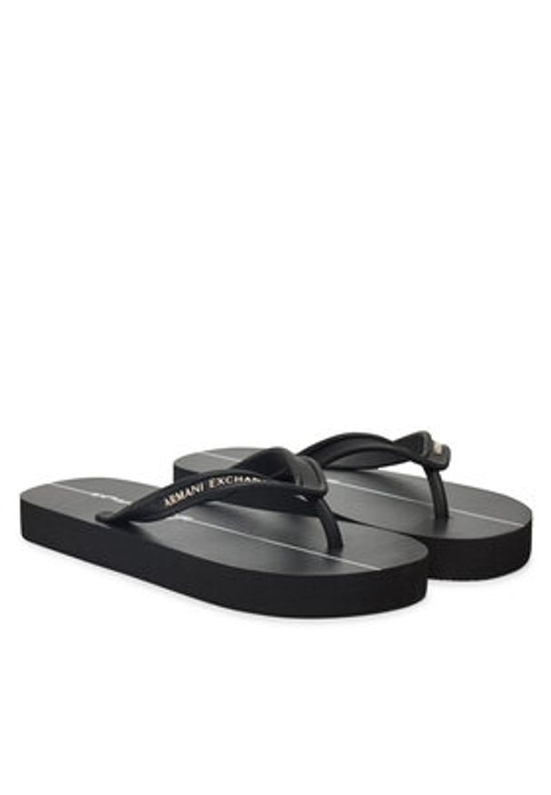 Armani Exchange Japonki XDQ010 XV700 N642 Czarny. Kolor: czarny. Materiał: guma