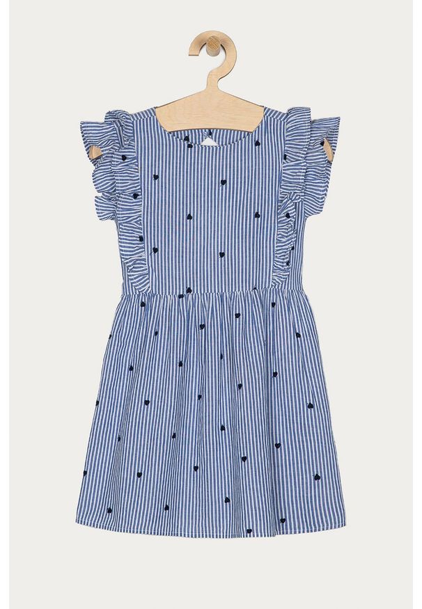 Name it - Sukienka dziecięca 116-152 cm. Kolor: niebieski. Materiał: tkanina, bawełna. Typ sukienki: rozkloszowane