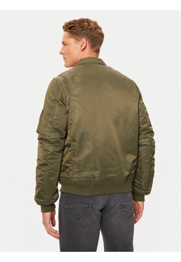 Schott NYC Kurtka bomber 210100RS Zielony Regular Fit. Kolor: zielony. Materiał: syntetyk