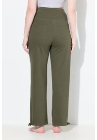 ULLA POPKEN - Damskie Spodnie dresowe Bellieva ekstra szeroki pas bio-bawełna. Kolekcja: plus size. Kolor: szary. Materiał: materiał, bawełna