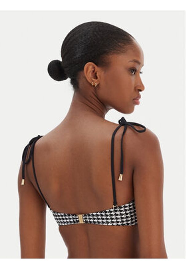 Seafolly Góra od bikini Gia Check Ric Rac 31436-282 Czarny. Kolor: czarny. Materiał: syntetyk