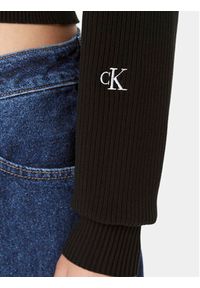 Calvin Klein Jeans Sweter J20J221967 Czarny Regular Fit. Kolor: czarny. Materiał: syntetyk