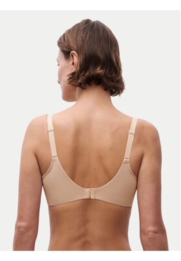 Chantelle Biustonosz z fiszbiną Floral Touch C94210 Beżowy. Kolor: beżowy. Materiał: syntetyk