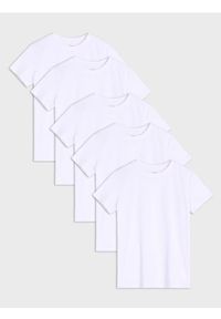 Sinsay - Koszulka 5 pack - biały. Kolor: biały. Długość rękawa: krótki rękaw. Długość: krótkie. Styl: klasyczny