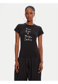 Juicy Couture T-Shirt JCNCT225458 Czarny Regular Fit. Kolor: czarny. Materiał: bawełna