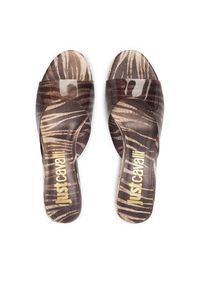 Just Cavalli Klapki 80RA3S61 ZSE42 Brązowy. Kolor: brązowy. Materiał: syntetyk #5
