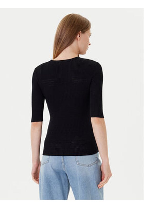 TwinSet - TWINSET Sweter 252TP3240 Czarny Regular Fit. Kolor: czarny. Materiał: wiskoza