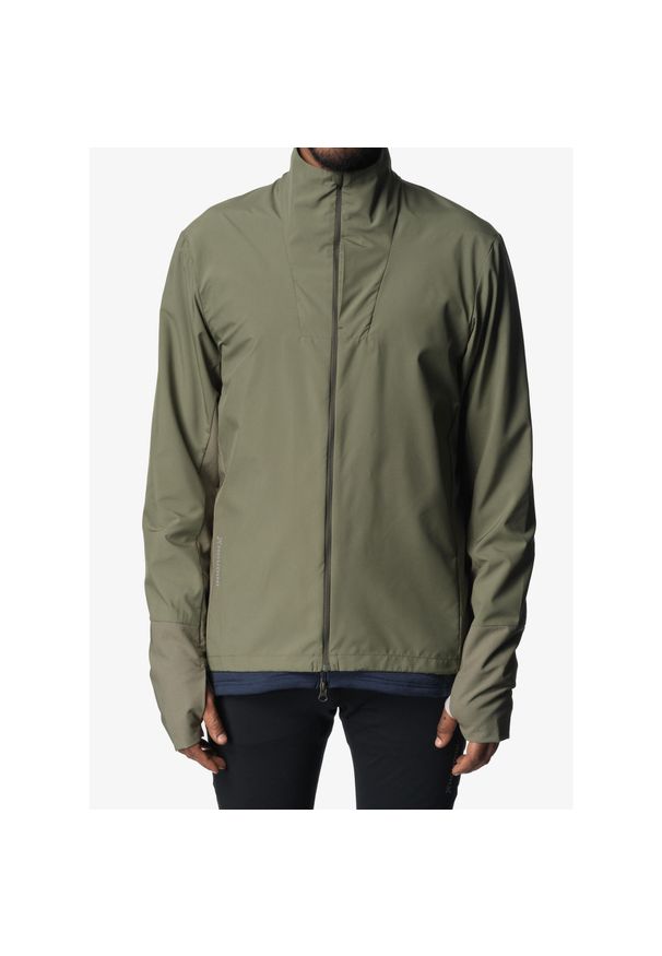 Kurtka do biegania męska Houdini Pace Wind Jacket. Kolor: zielony. Sport: turystyka piesza