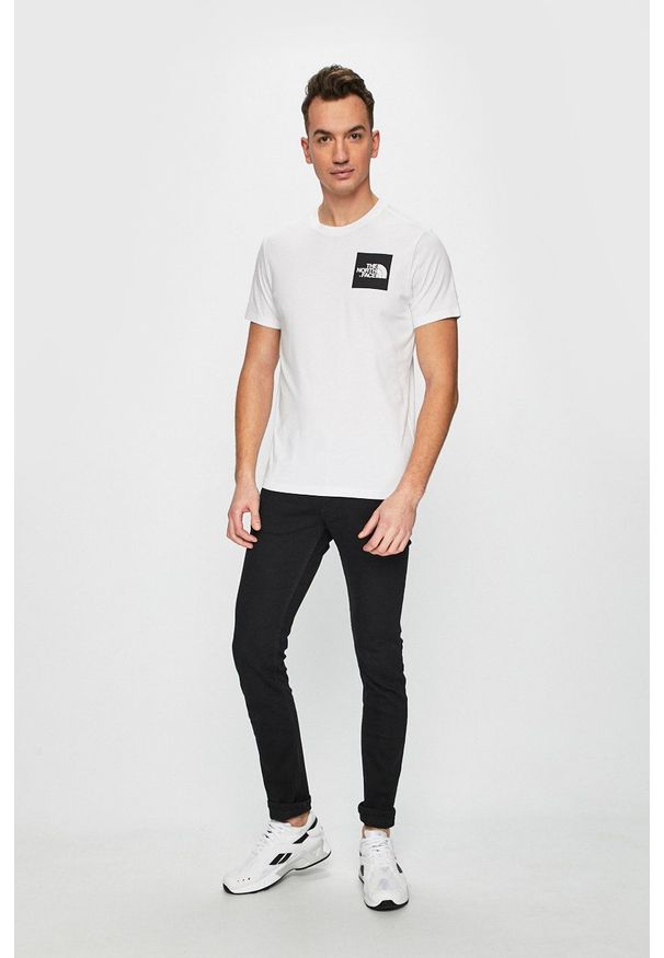 The North Face - T-shirt. Okazja: na co dzień. Kolor: biały. Materiał: dzianina. Wzór: nadruk. Styl: casual