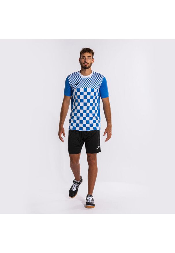 Koszulka sportowa Joma Flag II 3XL – oddychająca. Kolor: wielokolorowy, niebieski, biały. Materiał: poliester. Sport: piłka nożna