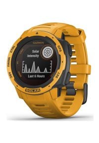 Zegarek sportowy GARMIN Instinct Solar Żółty. Kolor: żółty. Materiał: włókno. Styl: sportowy #1