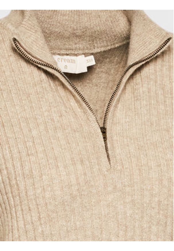 Cream Sweter Milja 10610825 Beżowy Relaxed Fit. Kolor: beżowy. Materiał: syntetyk
