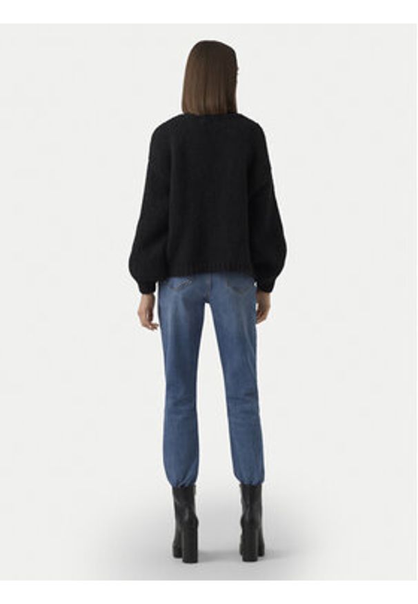 Vero Moda Kardigan Maybe 10273101 Czarny Oversize. Kolor: czarny. Materiał: syntetyk