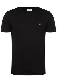 Lacoste T-Shirt TH6709 Czarny Regular Fit. Kolor: czarny. Materiał: bawełna