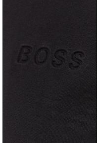 BOSS - Boss Bluza 50466230 damska kolor czarny gładka. Kolor: czarny. Wzór: gładki #2